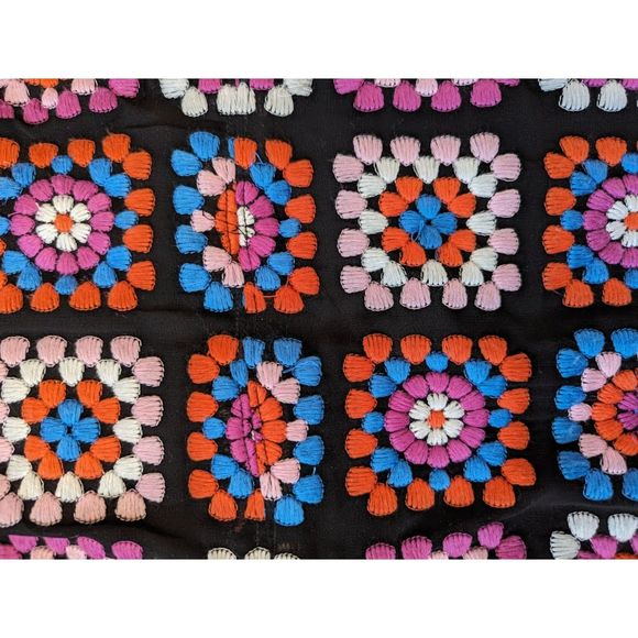 Anthropologie Granny Square Crochet Midi Dress Size 8 - Picture 8 of 9